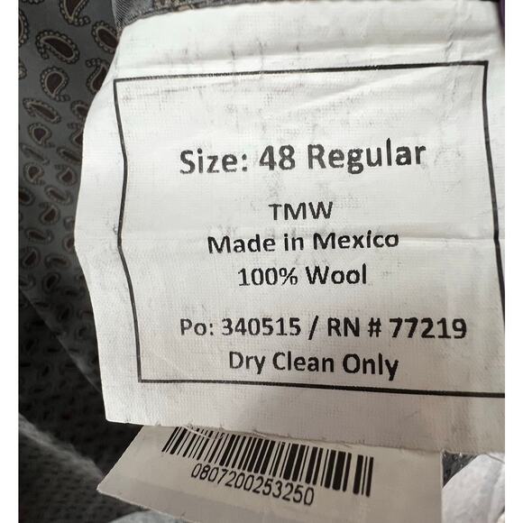 Joseph Abboud Sport Coat 48R Brown Wool Hamilton Plaid Lanificio Blazer Jacket - Picture 13 of 16